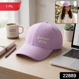 Stylish Summer Vibes Embroidered Baseball Cap For Men And Women (1 Pc)