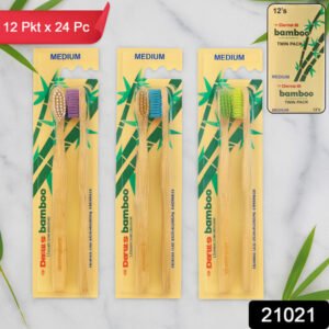 Eco-friendly Bamboo Toothbrush Twin Pack (12 Packets 24 Pieces)
