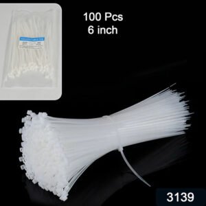 3139 6inch Nylon Self Locking Cable Ties Heavy Duty Strong Zip Wire Tie. Pack Of 100