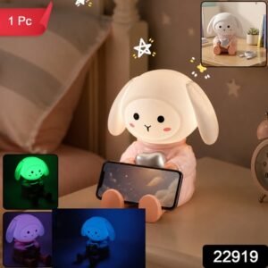 Rabbit Led Night Light With Mobile Phone Stand For Bedroom And Study Table (1 Pc)