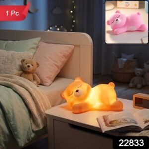 Sleeping Bear Led Night Light Cute Silicone Bedside Lamp For Kids (1 Pc)