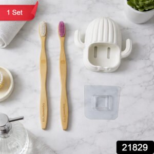 Premium Wall Mounted Toothbrush Holder Set (1 Set)