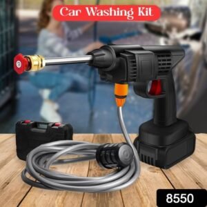 8550 48v Car Washing Kit Portable Pressure Washer With Rechargeable Cordless Pressure Washer Gun Handheld Pressure Washer For Car Car Washer Gun (Type 1- Single Battery)