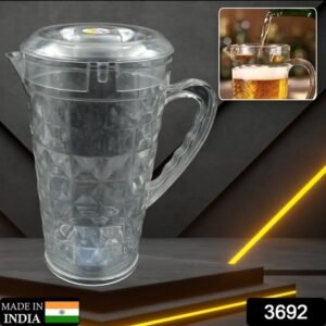 3692 Mocktail Pet Jug Plastic Jug With Lid Drinking Beverage Jag Transparent Tableware Reusable Bpa Free Plastic Water Jug For Home Use Perfect For Home Restaurants