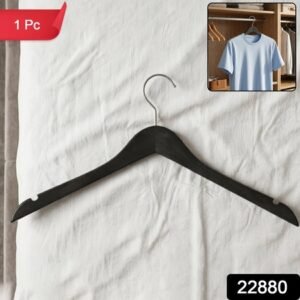Premium Cloth Hanger With Metal Hook For Shirt Coat And Tops Wardrobe (1 Pc)