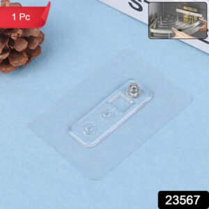 Adhesive Plastic Wall Hook Self Stick Hanger Strong Hold Storage (1 Pc)