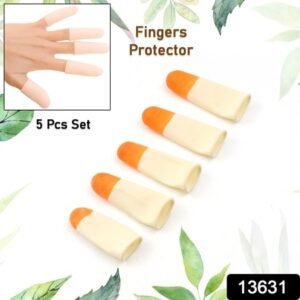 Finger Caps Silicone Finger Protectors Sleeves (Finger Cots 5 Pcs Set)