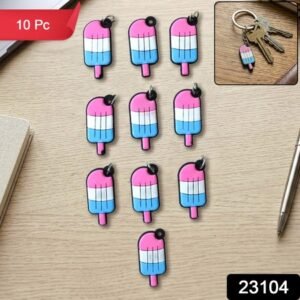 Cute Ice Cream Shape Bag Charm Keychain Set (10 Pc Set)
