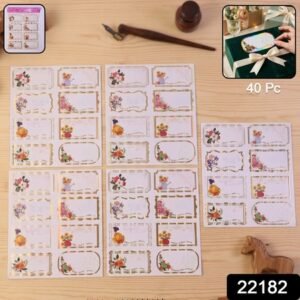Gift Tag Stickers With Best Compliments Floral Foil Labels For Gifting (40 Pc)