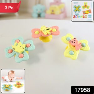 Buzzy Baby Spinner Toy Set Suction Cup Spinning Toys (3 Pc Set)