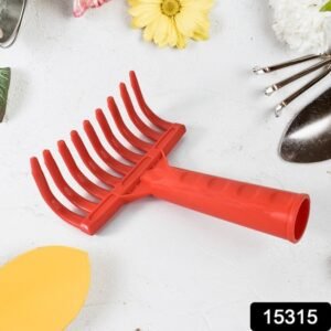 Heavy Duty Plastic Garden Hand Rake 9-tooth Cultivator Tool (1 Pc)