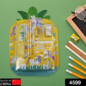 4599 6 Pc Set Stationary Set Including Pencil Ruler Rubber Pencil Sharpener School Office Product Gift