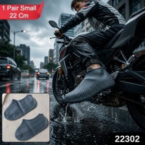 Waterproof Silicone Rain Shoe Cover 22 Cm Small Anti Slip Reusable (1 Pair)