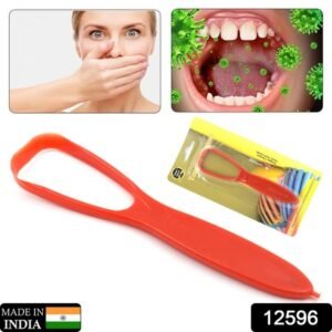 Plastic Tongue Cleaner For Kids Adults Tongue Scraper For Bad Breath Maintain Oral Hygiene For Daily Use For Fresh Breath Bacteria Removal Improved Taste Plastic With Handle Tongue Cleaner (1 Pc )
