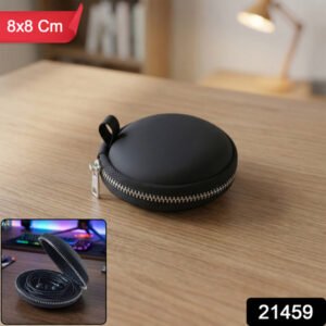 Compact Hard Shell Earphone Carrying Case With Zipper Closure (1 Pc)