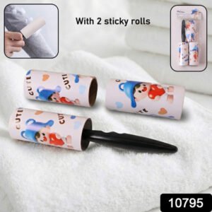 Reusable Sticky Lint Roller With Handle (1 Set)