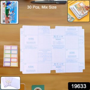 Premium Transparent Adhesive Book Cover Sheets (Mix Size 30 Pc)