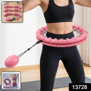 Adjustable Smart Weighted Hula Hoop With Massage Ball For Waist Slimming (1 Pc)
