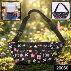 Floral Print Adjustable Waist Bag Fanny Pack (1 Pc)