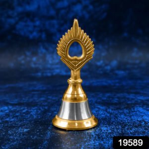 Brass And Steel Temple Ghanti (Pooja Bell) Decorative Spiritual Accessory