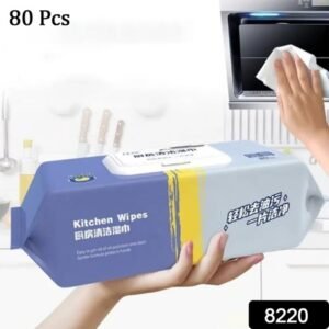 8220 Kitchen Cleaning Wipes Strong Decontamination Kitchen Wipes Disposable Kitchen Wet Wipes Household Cloth Towel For Removing Grease Stains And Cleaning Glass (Pack Of 80 Pcs)