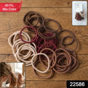 Soft Elastic Hair Bands For Women Girls 40 Pc Mix Color