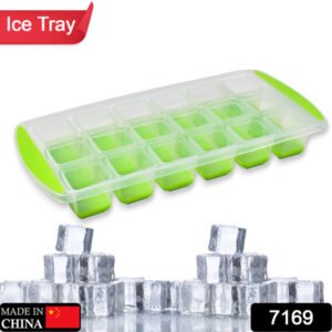 7169 18 Cavity Pop Up Ice Cube Tray Easy Release Flexible Silicone Bottom Ice Tray Stackable Ice Tray 100 Bpa Free Food Grade For Freezer