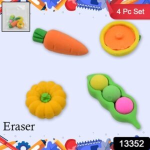 Mix Design Fancy Stylish Colorful Erasers (1 Set 4 Pc Set)