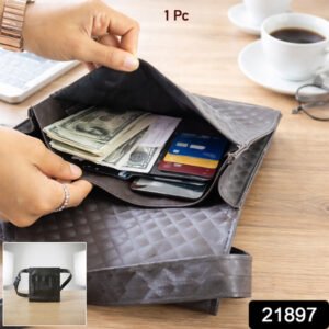 Mens Womens Quilted Crossbody Sling Bag With Adjustable Strap (1 Pc)