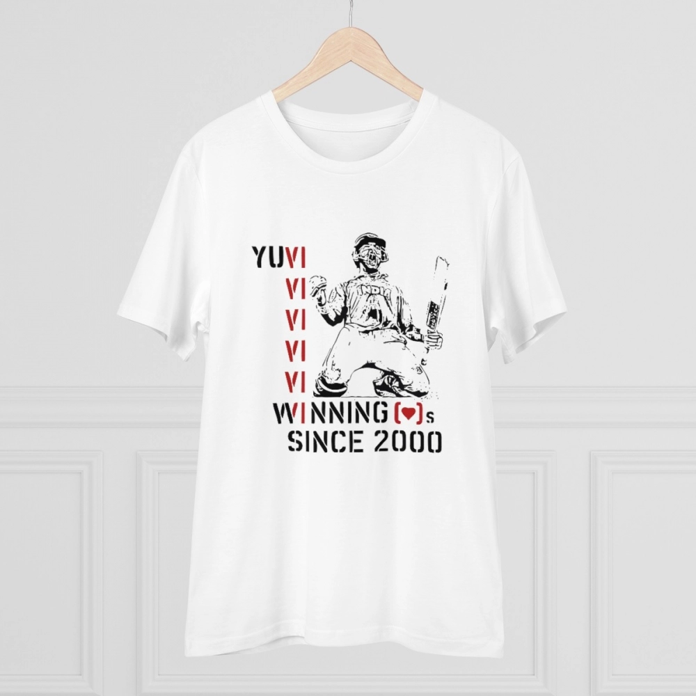 Men's PC Cotton Cricket Design Printed T Shirt (Color: White, Thread Count: 180GSM) - Image 5