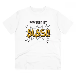 Men's PC Cotton Powered Bt Fafda Printed T Shirt (Color: White, Thread Count: 180GSM)