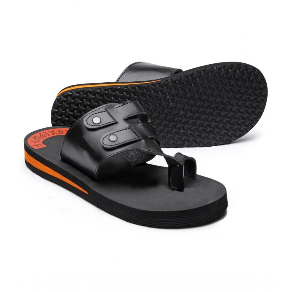 Unisex Rubber Lightweight Slippers for Effortless Style (Black) - Image 5