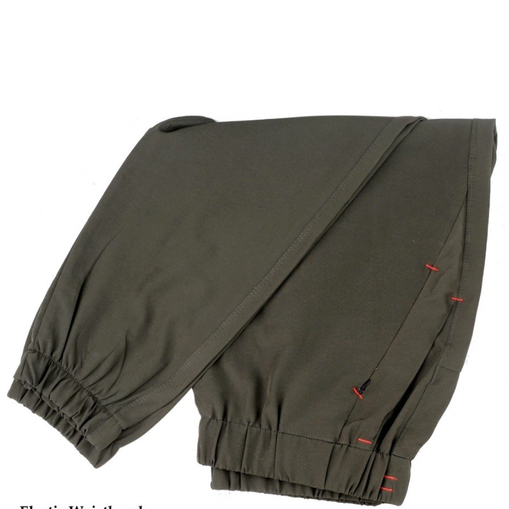 Men's Polyster Solid Track Pant-Lower (Dark Green) - Image 3