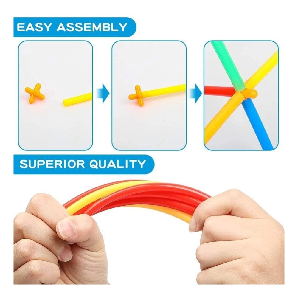 Pipe Block (Straw) | Plastic | Toys | 3+ Years - Image 2