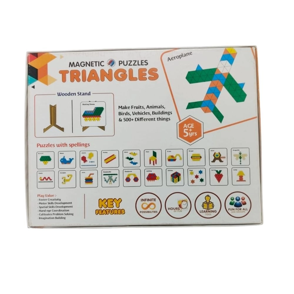 Magnetic Puzzle Triangle | Cardboard | Educational Toys| 3+ Years - Image 2