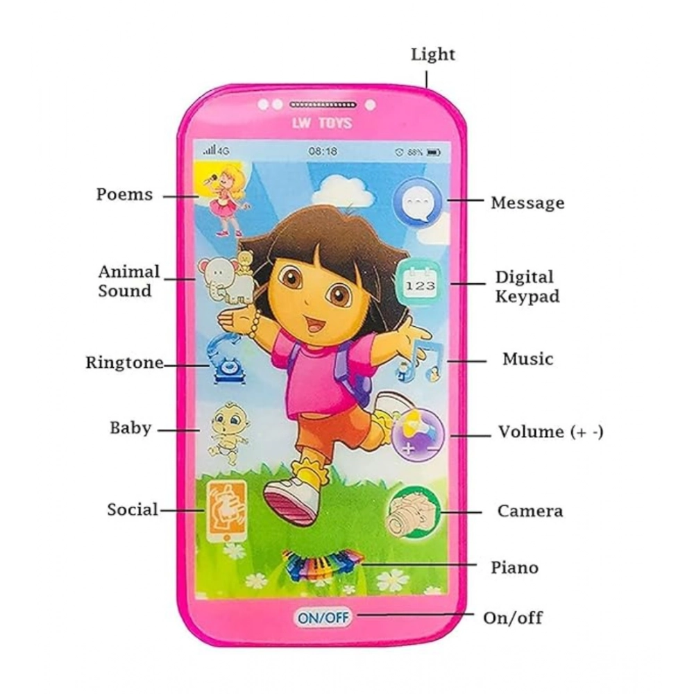 Plastic Mobile Smartphone With Touch Screen And Multiple Sound Effects (Multicolor ) - Image 4