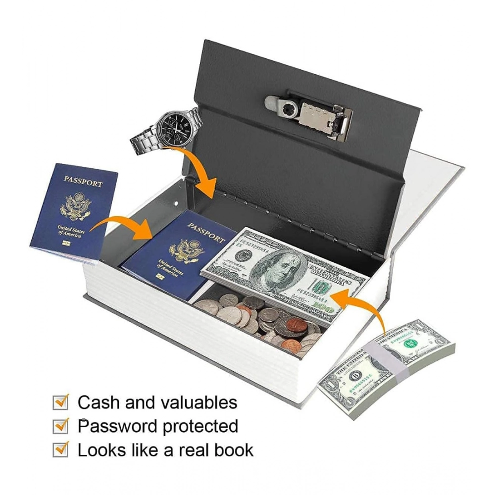 Secret Book Safe with Number Locker (Gray) - Image 2