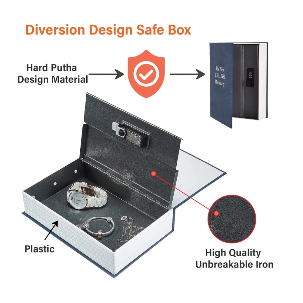 Secret Book Safe with Number Locker (Gray) - Image 4