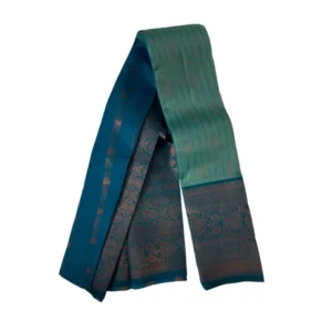 Women's Soft Silk Wooven Saree With Unstitched Blouse 5.5Mtr (Dark Pista)