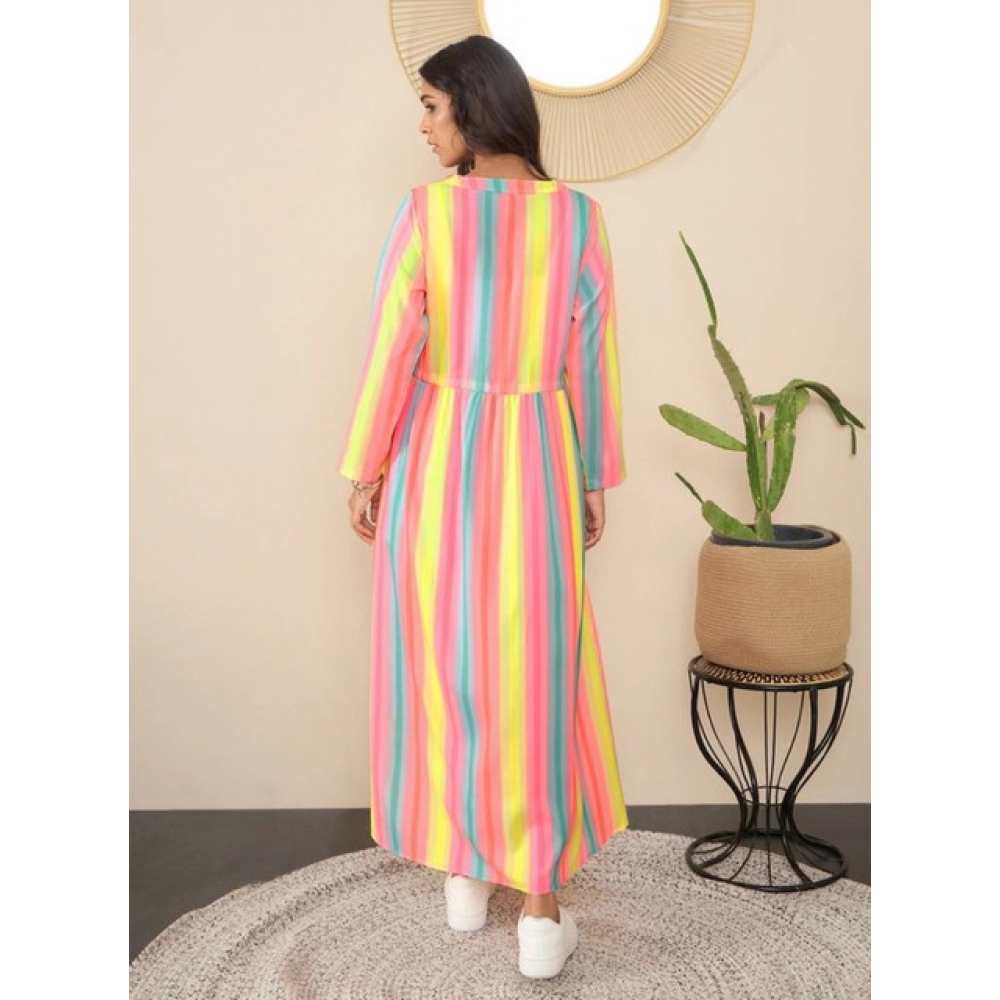 Women's Polyester Crepe Printed Long Sleeves Shrug (Multicolor) - Image 2