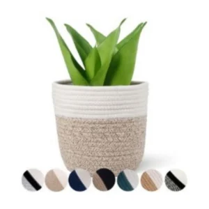 Cotton Flower Pot With Out Lid (White-Kidi)