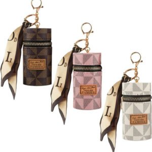 Mini Leather Keychain Bag (Multicolor)