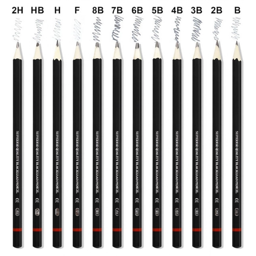 Pack of 2 12 pcs Art Pencil Kit Set (Black) - Image 3