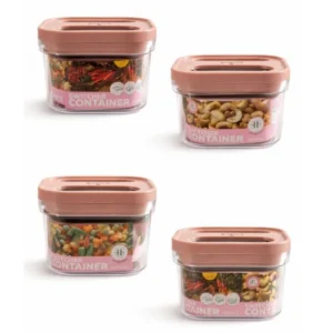 Pack of 4 Switchers Airtight Storage Container Set 500 ML (Pink)