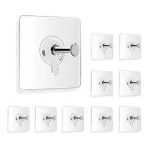 Pack of 10 Plastic Wall Hook (Multicolor)