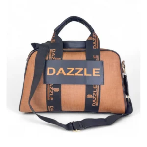 Women's Polyurethane Textured Duffle Bag with Adjustable & Removable Strap (Brown)