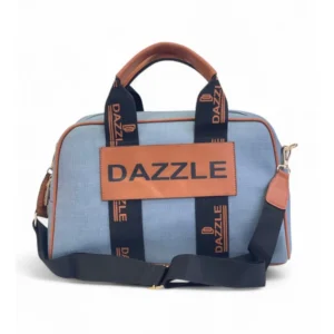 Women's Polyurethane Textured Duffle Bag with Adjustable & Removable Strap (Blue)