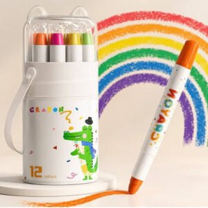 Wax 12 pieces Crayons Colour Set (Multicolor)