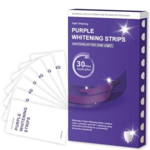 Fluoride Free Teeth Whitening Strips 7 Pieces Set (Purple)