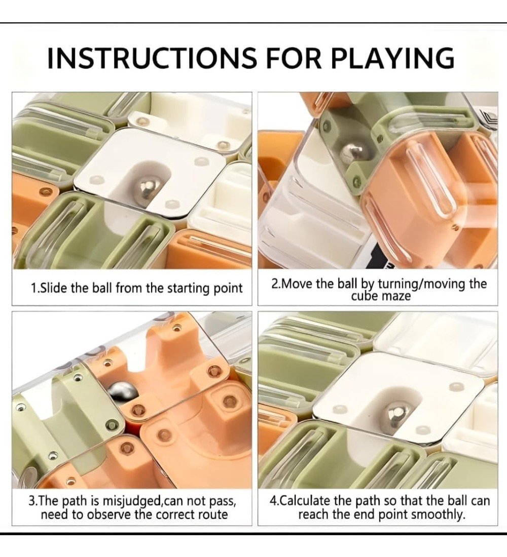 Plastic Ball Rolling Cube (Multicolor) - Image 5